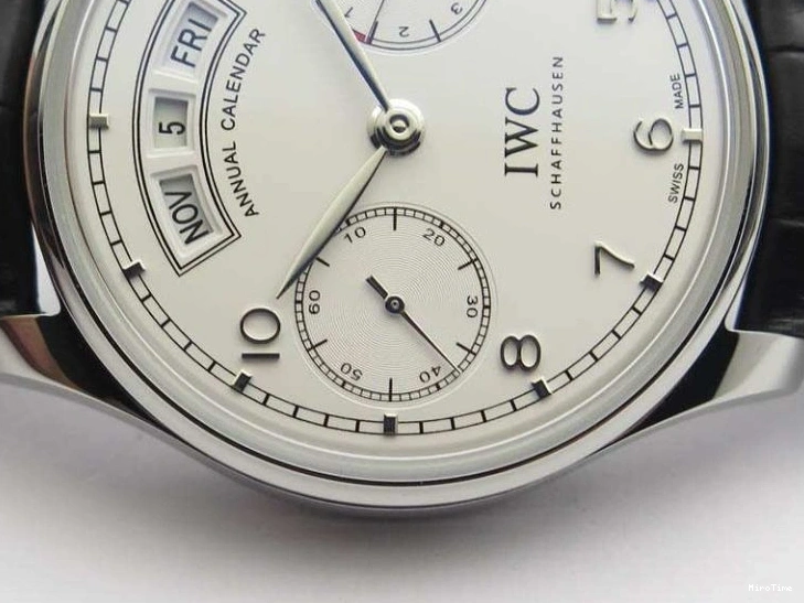 MIROTIME 0421 SportInspired Portuguese Real PR Real Annual Calendar IW503501 YLF 1:1 Best Edition White Dial On Leather Strap A 7241